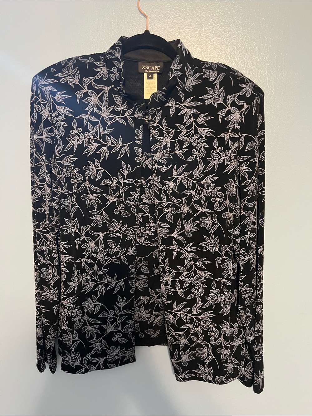 Xcape navy blue base with silver flowers - twinset.